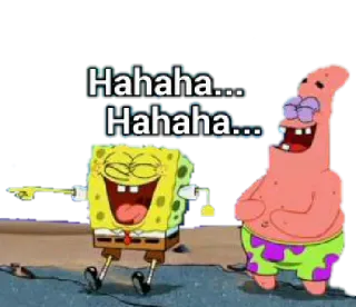 😂 Spongebob Spongebob Squarepants Hahaha... Hahaha... spongebob, patrick, rire, dessin animé, drôle, amis telegram sticker