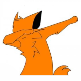 😎 Dab, Orange, Katze, Cartoon, Tier, Meme telegram sticker
