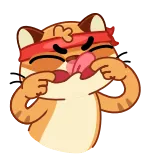 😝 mèo, động vật, hoạt hình, hài hước, ngớ ngẩn, lưỡi, biểu cảm whatsapp sticker