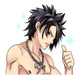 👍 Anime, Mangá, Personagem, Ilustração, Brilhante, Polegar para cima whatsapp sticker