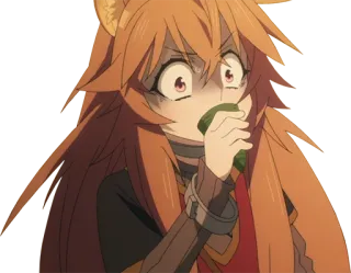 🤢 Raphtalia The Rising of the Shield Hero Anime, Cartone animato, Raphtalia, The Rising of the Shield Hero, Ragazza, Mangiare telegram sticker