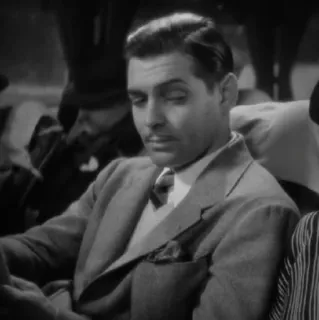 ➖ Clark Gable aktor, celebryta, portret, mężczyzna, klasyk, film telegram sticker