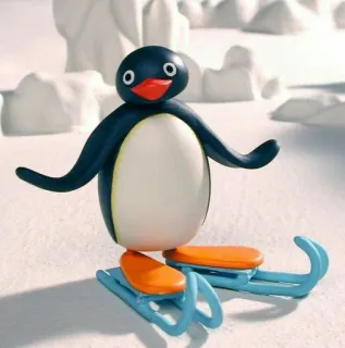😐 Pingu pinguino, cartone animato, animazione in plastilina, Pingu, slittino whatsapp sticker
