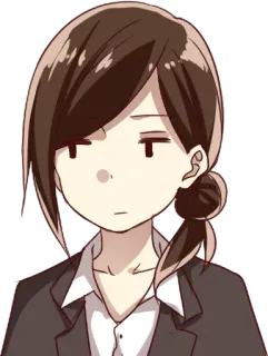 😒 Anime, Charakter, Frau, gelangweilt, Ausdruck, Porträt whatsapp sticker