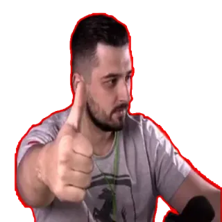 👍 man, thumbs up, approval, positive, gesture telegram sticker