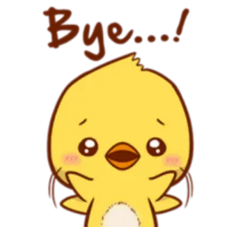👋 Bye...! pássaro, triste, fofo, adeus, partida telegram sticker