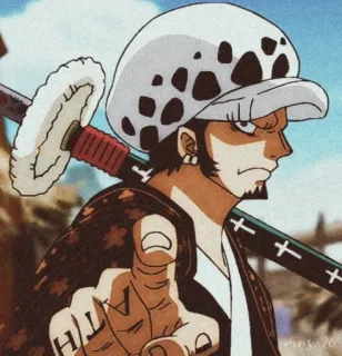 ☠️ Trafalgar Law One Piece Anime, Charakter, One Piece, Trafalgar Law, Schwert, Pirat, Manga telegram sticker