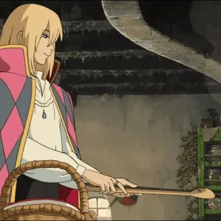 🐇 Howl Howl's Moving Castle Anime, Ghibli, Cocina, El castillo ambulante, Howl telegram sticker