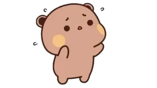 🍩 bear, cute, animal, cartoon, kawaii, sad telegram sticker