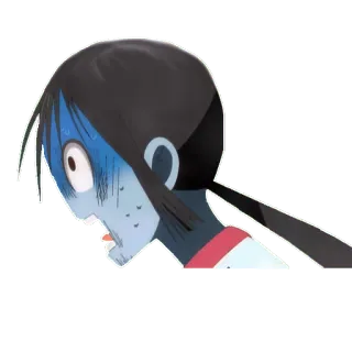 🗣 zombie, desenho animado, azul, assustador, monstro, morto-vivo telegram sticker