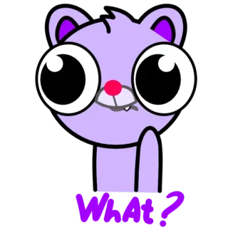 ❓ WHAT? tier, cartoon, frage, süß, lustig whatsapp sticker