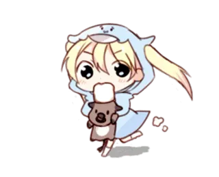 😶 ちび, 漫画, かわいい, キャラクター, 動物, マスコット telegram sticker