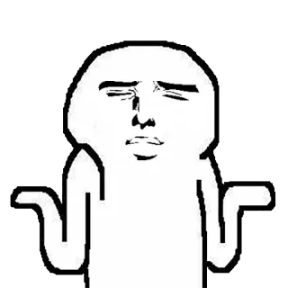 💋 encogimiento de hombros, meme, expresión, dibujos animados, duda, incertidumbre telegram sticker