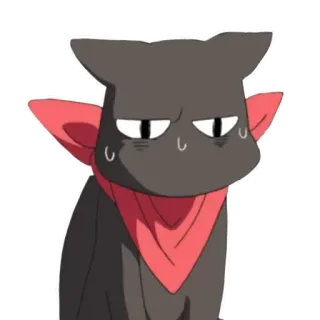 😅 кот, аниме, стикер, мультфильм telegram sticker