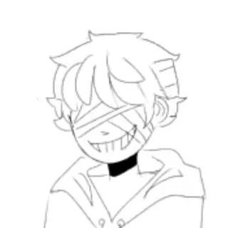 😁 cartoon, bandages, drawing, character, sketch, horror, halloween telegram sticker