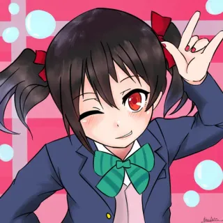😁 Yazawa Nico Love Live! Anime, Carino, Idol, Ragazza, Cartone animato telegram sticker