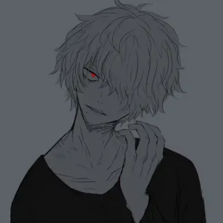 🤦‍♂ Shigaraki Tomura My Hero Academia Anime, Manga, Bösewicht, rote Augen, Hand whatsapp sticker