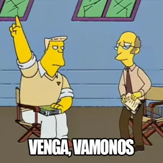 🏃 VENGA, VAMONOS simpson, cartoni animati, spagnolo, vamonos telegram sticker
