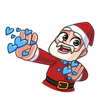 💙 Santa Claus Babbo Natale, Natale, festa, cuore, amore, celebrazione whatsapp sticker