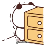 🙄 fofo, escondido, kawaii, móveis, tímido, desenho, desenho animado telegram sticker