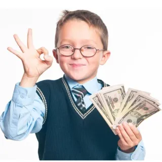 👌 boy, money, success, child, okay telegram sticker