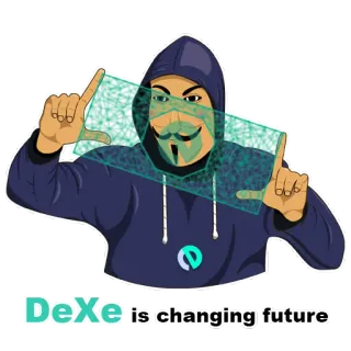 😎 DeXe is changing future anonymous, future, technology, mask, DeXe telegram sticker