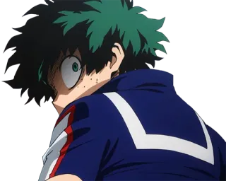 😠 Izuku Midoriya My Hero Academia Anime, Manga, Charakter, Held, Teenager, My Hero Academia, Izuku Midoriya whatsapp sticker