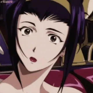 😐 Faye Valentine Cowboy Bebop Anime, Faye Valentine, Cowboy Bebop, Ciencia ficción, Western espacial, Cazarrecompensas telegram sticker