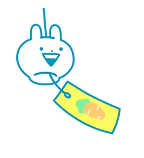 ☀ conejo, zanahoria, dibujos animados, pegatina, lindo telegram sticker