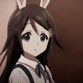 🌸 Anime, Ragazza, Orecchie da coniglio, Cartone animato, Carino, Manga telegram sticker