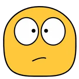 ☺️ Emoji, Gezicht, Uitdrukking, Verward, Grappig, Cartoon telegram sticker