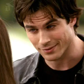 🍸 Damon Salvatore The Vampire Diaries tv serie, vampier, drama, portret, acteur, smir telegram sticker