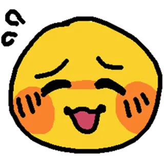 🥺 Emoji, Smiley, Cartoon, Gesicht, Fröhlich, Freudig whatsapp sticker