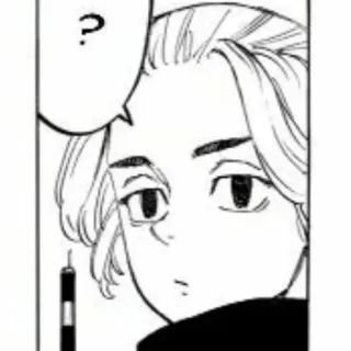 💛 ? Anime, Manga, Frage, Charakter, Portrait, Nahaufnahme, Comic telegram sticker