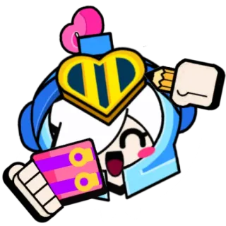 ✏️ Belle Brawl Stars 电子游戏, 手机游戏, 格斗游戏, 卡通, 风格化, 贝儿, 荒野乱斗, 角色 telegram sticker