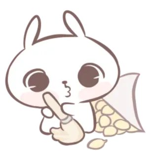 🍒 conejo, lindo, animal, pegatina, kawaii telegram sticker