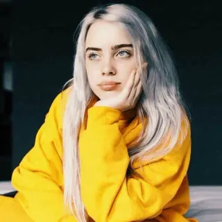 🤦‍♀ Billie Eilish celebrità, cantante, Billie Eilish, popstar telegram sticker