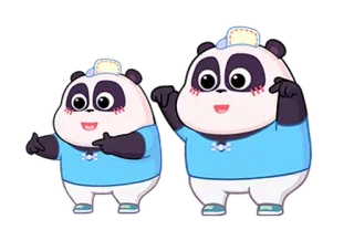 🐼 Panda, Dibujos animados, Lindo, Animales, Ilustración whatsapp sticker