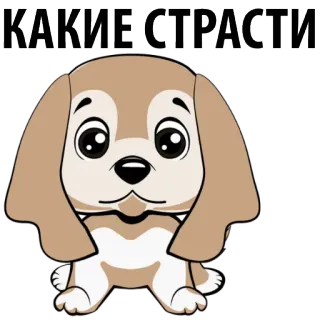 🐶 КАКИЕ СТРАСТИ hond, puppy, schattig, dier, cartoon whatsapp sticker