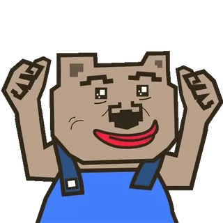 🥳 การ์ตูน, หมี, สัตว์, ตัวละคร whatsapp sticker