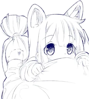 😍 Anime, Kucing, Lucu, Ilustrasi, Manga, Kawaii, Gambar telegram sticker