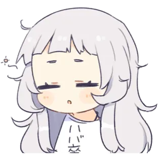 😪 ハズレ anime, girl, cute, sticker, chibi, Japanese telegram sticker