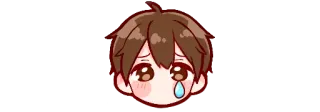 😢 Anime, Smutny, Płacz, Chibi, Kreskówka, Kawaii, Emocje telegram sticker