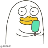 🙃 pato, dibujos animados, paleta, lindo, animal telegram sticker