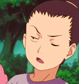 🎼 Shikamaru Nara Naruto shikamaru, naruto, anime, expresión facial, pegatina whatsapp sticker