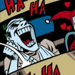 📎 Joker HA HA Joker, Comic, Bösewicht, Batman, DC Comics, Harley Quinn telegram sticker