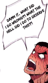😭 DAMN IT. WHAT DID I DO WRONG?! WHAT THE HELL DID I DO TO DESERVE THIS?! arrabbiato, piangere, triste, esasperato, turbato, cartone animato, uomo telegram sticker