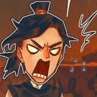 🤬 angry, cartoon, face, expression telegram sticker