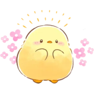 😊 цыплёнок, милый, животное, желтый, птица telegram sticker