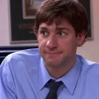 🗞 Jim Halpert The Office büro, jim, halpert, angestellter, fernsehserie, komödie telegram sticker